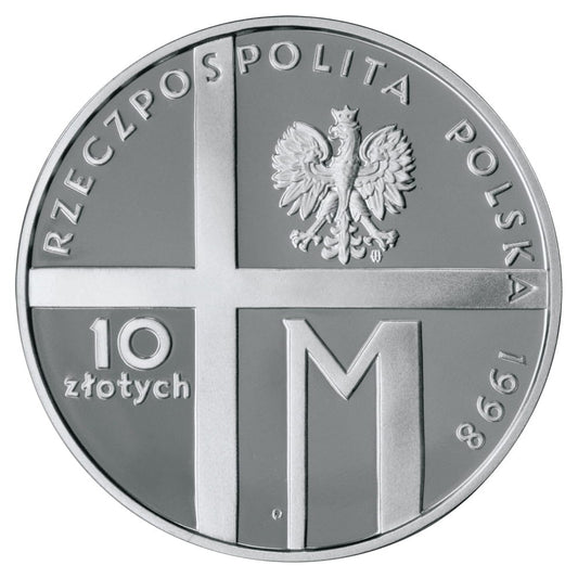 10 zł / 1998 r. - 20-lecie pontyfikatu Jana Pawła II