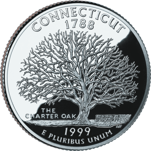 USA: 25 Centów / 1999 r. - Connecticut (nr 5)