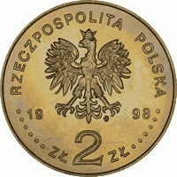 2 zł / 1998 r. - 100-lecie odkrycia radu i polonu
