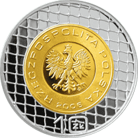 10 zł / 2006 r. - Mistrzostwa Świata w Piłce Nożnej: Niemcy 2006 (Ag/Au)