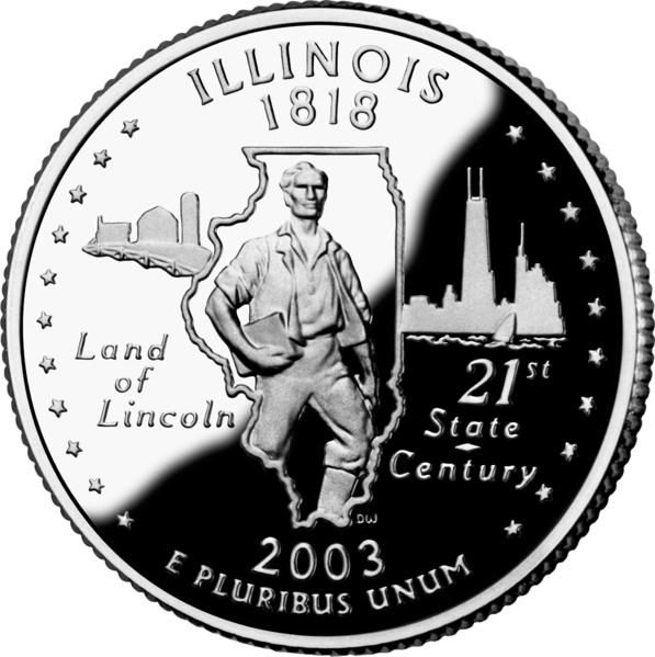 USA: 25 Centów / 2003 r. - Illinois (nr 21)
