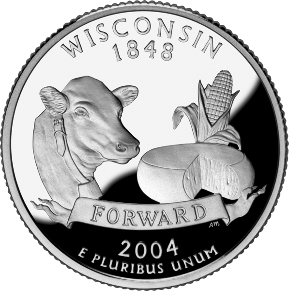 USA: 25 Centów / 2004 r. - Wisconsin (nr 30)