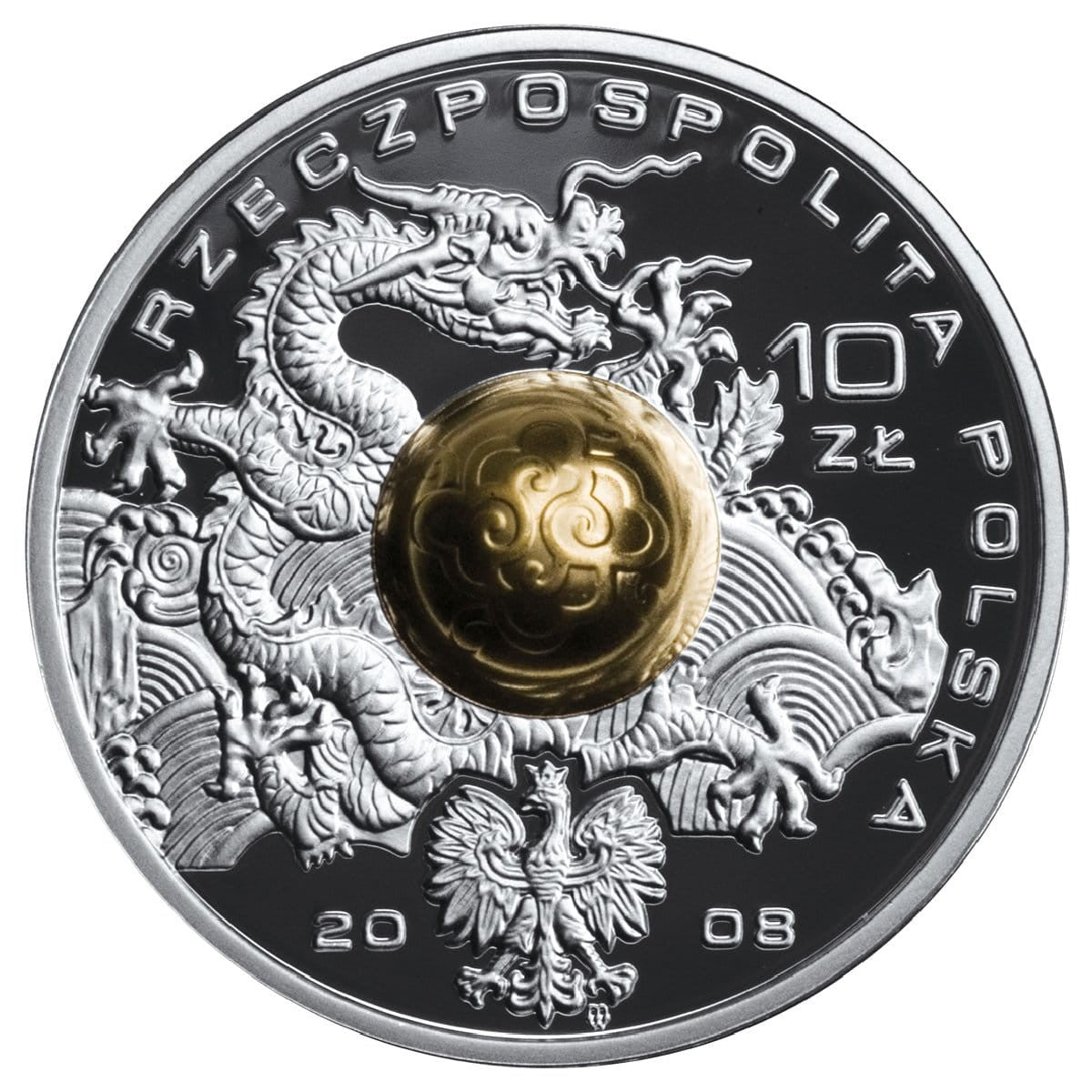 10 zł / 2008 r. -  Olimpiada – Pekin 2008 (z kulą)