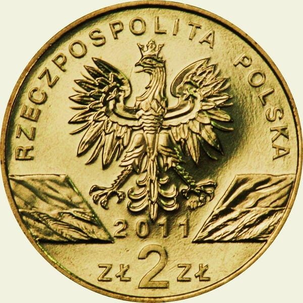 2 zł / 2011 r. - Zwierzęta Świata – Borsuk