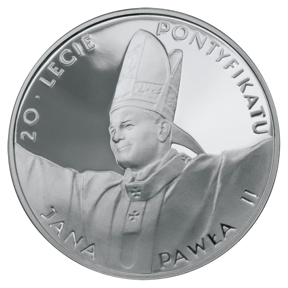 10 zł / 1998 r. -  20-lecie pontyfikatu Jana Pawła II