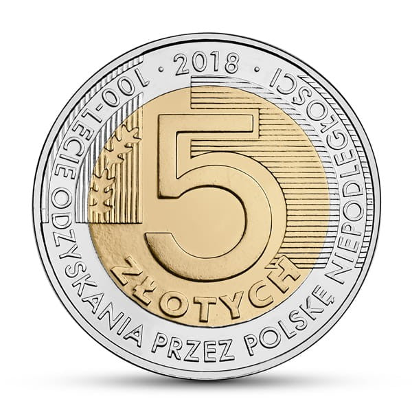 POLSKA 5 zł / 2018 r. - 100-lecie odzyskania przez Polskę niepodległości