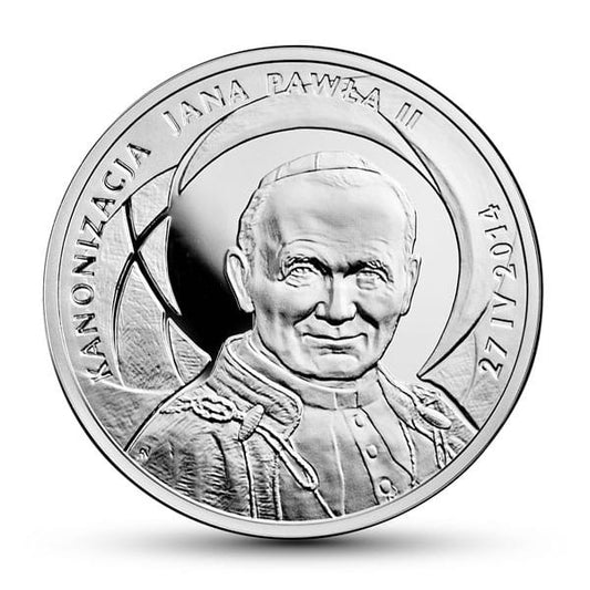 10 zł / 2014 r. - Kanonizacja Jana Pawła II - 27 IV 2014