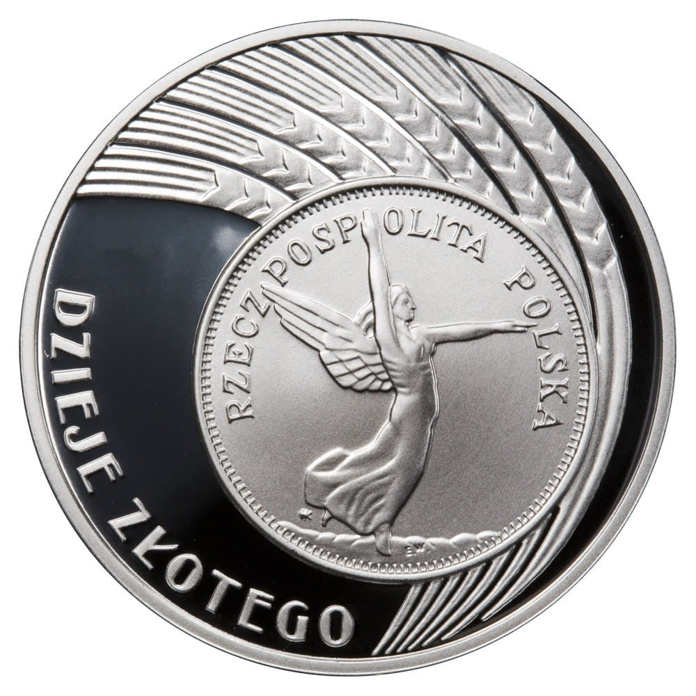 10 zł / 2007 r. -  Dzieje złotego: 5 zł z 1928 r. – Nike