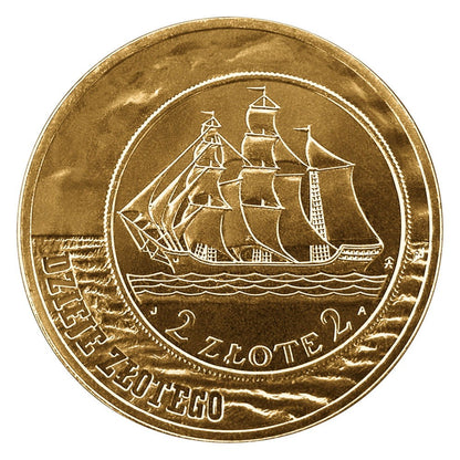 2 zł / 2005 r. - Dzieje złotego: 2 zł Żaglowiec z 1936 r.