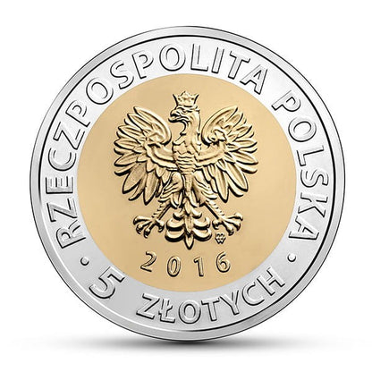 POLSKA 5 zł / 2016 r. - Księży Młyn w Łodzi