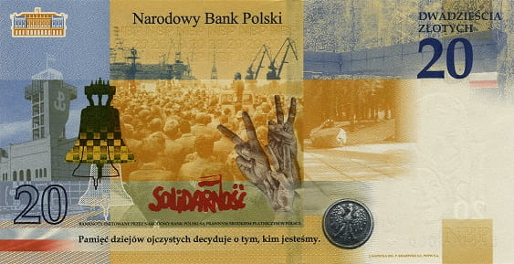 Banknot 20 zł / 2021 r. - Lech Kaczyński. Warto być Polakiem
