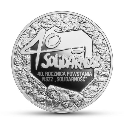 10 zł / 2020 r. -  40. rocznica powstania NSZZ „Solidarność”