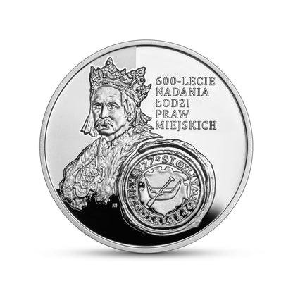 10 zł / 2023 r. -  600-lecie nadania Łodzi praw miejskich.