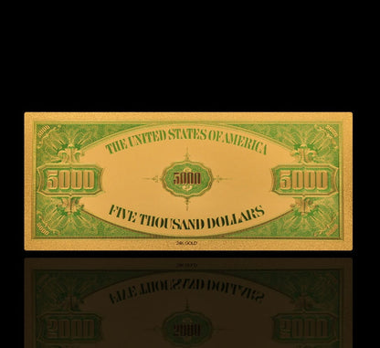 USA: Banknot złocony 5.000$ -  PIĘĆ TYSIĘCY dolarów /1928