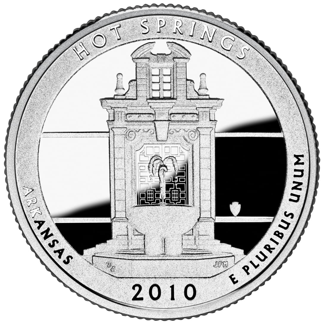 USA:  25 Centów / 2010 r. -  Park Narodowy Hot Springs (nr 1)