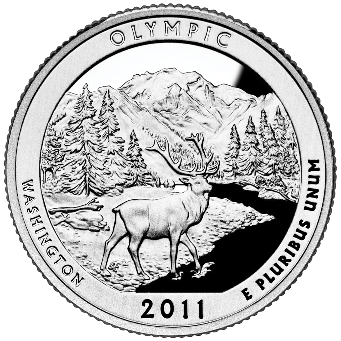 USA:  25 Centów / 2011 r. -  Park Narodowy Olympic (nr 8)