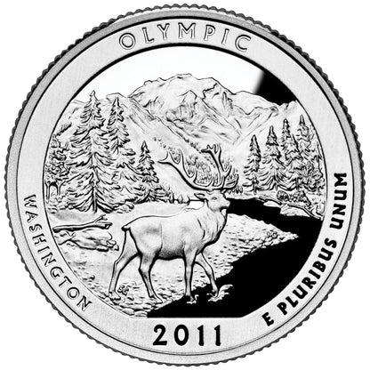 USA:  25 Centów / 2011 r. -  Park Narodowy Olympic (nr 8)