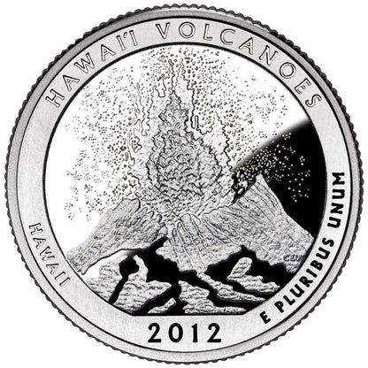 USA:  25 Centów / 2012 r. -  Park Narodowy Wulkany Hawaiʻi (nr 14)