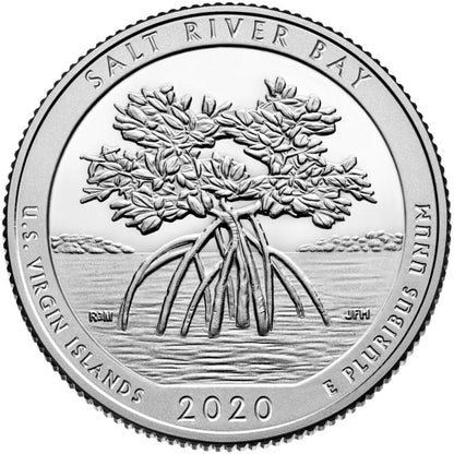 USA:  25 Centów / 2020 r. - Salt River Bay National Historical Park and Ecological Preserve (nr 53)
